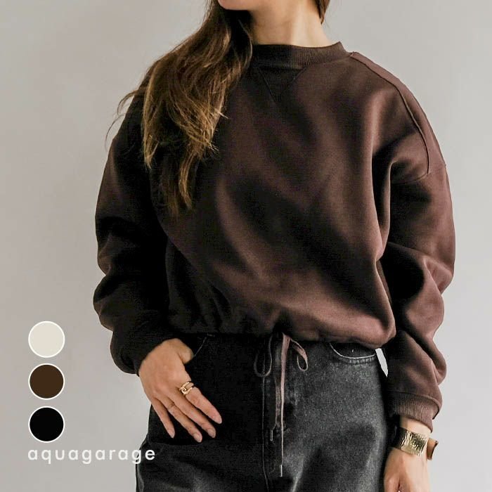 【アクアガレージ/aquagarage】のガジェット付き裾ドロスト裏起毛スウェット 春 人気、トレンドファッション・服の通販 founy(ファニー) ファッション Fashion レディースファッション Fashion for Women トップス・カットソー Cut & Sew Tops レディースパーカー・カジュアルフーディー Casual Hoodies & Sweatshirts スウェット・クルーネックトップス Sweatshirts & Crewnecks / Relaxed Fit Sweat Tops 春 Spring 秋 Autumn 軽量 Lightweight, Ultra Light スウェット / スエット Sweatshirt, Sweatwear ストレート Straight, Straight Cut なめらか Smooth, Silky Texture バランス Balance, Style Balance ポケット Pocket, Pocket Detail リラックス Relax, Relaxed Fit 冬 Winter / This Winter プチプライス・低価格 Affordable / Budget Price お家時間・ステイホーム Stay Home / At Home other-1|ID: prp329100004740327 ipo3291000000034244453