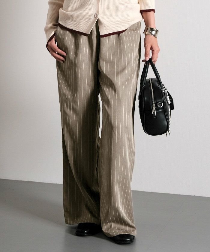 【アクアガレージ/aquagarage】のピンストライプワイドパンツ インテリア・キッズ・メンズ・レディースファッション・服の通販 founy(ファニー) https://founy.com/ ファッション Fashion レディースファッション Fashion for Women パンツ Pants & Trousers インナー Innerwear シンプル Simple, Minimal ストライプ Stripe, Striped Pattern バランス Balance, Style Balance ポケット Pocket, Pocket Detail ワイド Wide, Wide Fit 送料無料 Free Shipping プチプライス・低価格 Affordable / Budget Price ビジネス 仕事 通勤 Business / Work / Commuting |ID: prp329100004747399 ipo3291000000034325855