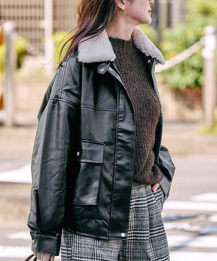 【アクアガレージ/aquagarage】のティペット付きフェイクレザーブルゾン インテリア・キッズ・メンズ・レディースファッション・服の通販 founy(ファニー) https://founy.com/ ファッション Fashion レディースファッション Fashion for Women アウター Coat / Outerwear Collection コート・ロングコート・ピーコート Long Coats, Peacoats & More ブルゾンジャケット・スポーティアウター Blouson Jackets インナー Innerwear エレガント 上品 Elegant 秋 Autumn シンプル Simple, Minimal トレンド Trend, Trending Now バランス Balance, Style Balance フェイクファー Faux Fur, Imitation Fur フェイクレザー Faux Leather, PU Leather ブルゾン Blouson, Bomber Jacket ベーシック Basic, Essential ポケット Pocket, Pocket Detail 冬 Winter / This Winter 送料無料 Free Shipping プチプライス・低価格 Affordable / Budget Price |ID: prp329100004755819 ipo3291000000036291473