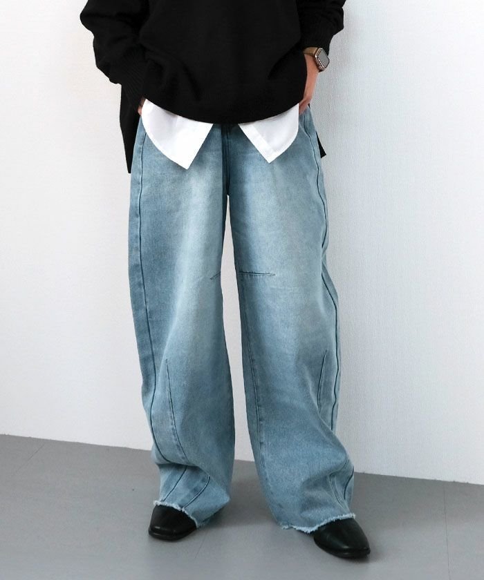 【アクアガレージ/aquagarage】のバレルレッグデニムパンツ 人気、トレンドファッション・服の通販 founy(ファニー) 　ファッション　Fashion　レディースファッション　Fashion for Women　パンツ　Pants & Trousers　デニムパンツ・ジーンズ・美脚デニム　Denim Jeans & Pants　デニム　Denim, Jeans Material　プチプライス・低価格　Affordable / Budget Price　冬　Winter / This Winter　夏　Summer　春　Spring　秋　Autumn　 other-1|ID: prp329100004773743 ipo3291000000034596026