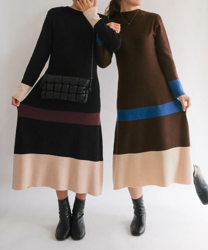 【アクアガレージ/aquagarage】のAラインニットワンピース インテリア・キッズ・メンズ・レディースファッション・服の通販 founy(ファニー) https://founy.com/ ファッション Fashion レディースファッション Fashion for Women ワンピース Dresses ニットワンピース Knit Dresses 送料無料 Free Shipping シンプル Simple, Minimal プチプライス・低価格 Affordable / Budget Price ポケット Pocket, Pocket Detail ロング Long, Long-Length エレガント 上品 Elegant |ID: prp329100004779441 ipo3291000000034665063