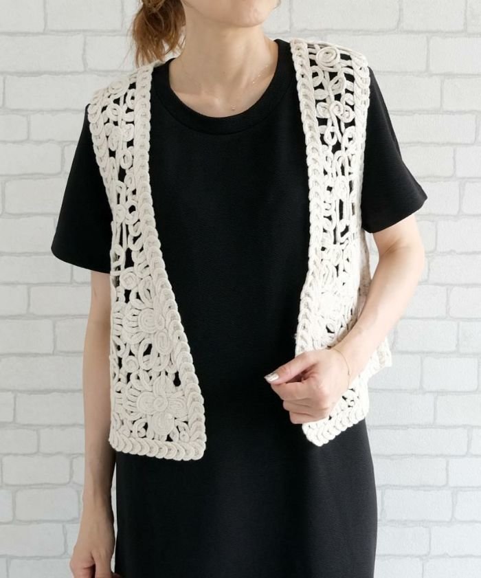 【アクアガレージ/aquagarage】の【最終値下げ価格】テープヤーンジレボレロ 人気、トレンドファッション・服の通販 founy(ファニー) ファッション Fashion レディースファッション Fashion for Women トップス・カットソー Cut & Sew Tops カーディガン・羽織り Layered Style Cardigans ベスト&ジレ / 重ね着スタイル Vests & Gilets かぎ針 Crochet カーディガン Cardigan, Knitwear トレンド Trend, Trending Now プチプライス・低価格 Affordable / Budget Price ボレロ Bolero, Short Cardigan 夏 Summer 春 Spring 秋 Autumn other-1|ID: prp329100004806591 ipo3291000000035518295