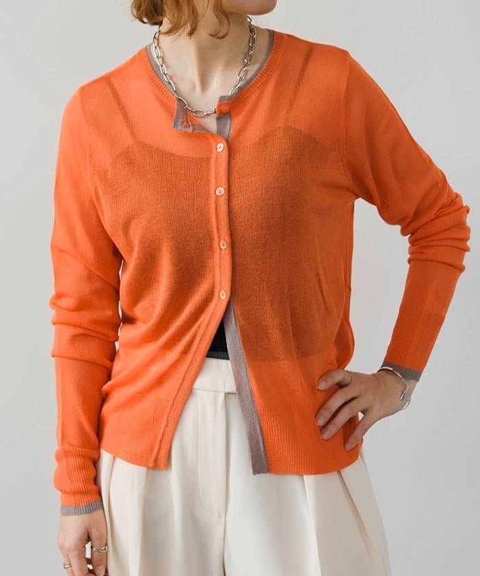 【アクアガレージ/aquagarage】の配色カーディガン 人気、トレンドファッション・服の通販 founy(ファニー) 　ファッション　Fashion　レディースファッション　Fashion for Women　トップス・カットソー　Cut & Sew Tops　カーディガン・羽織り　Layered Style Cardigans　春　Spring　秋　Autumn　カーディガン　Cardigan, Knitwear　シンプル　Simple, Minimal　なめらか　Smooth, Silky Texture　バランス　Balance, Style Balance　フロント　Front, Front Design　ベーシック　Basic, Essential　ポケット　Pocket, Pocket Detail　リラックス　Relax, Relaxed Fit　ロング　Long, Long-Length　送料無料　Free Shipping　プチプライス・低価格　Affordable / Budget Price　夏　Summer　 other-1|ID: prp329100004868452 ipo3291000000036276921