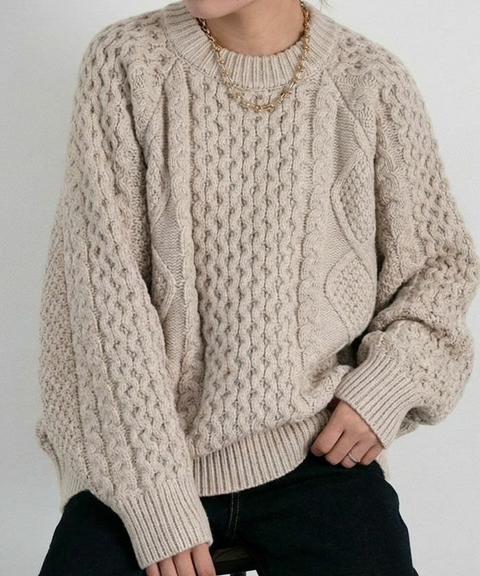 【アクアガレージ/aquagarage】のケーブル編みニットトップス 人気、トレンドファッション・服の通販 founy(ファニー) 　ファッション　Fashion　レディースファッション　Fashion for Women　トップス・カットソー　Cut & Sew Tops　ニット　Knit Tops & Sweaters　秋　Autumn　ショルダー　Shoulder, Shoulder Strap　シンプル　Simple, Minimal　セーター　Sweater, Knitwear　ドロップ　Drop Shoulder, Dropped Style　ベーシック　Basic, Essential　ポケット　Pocket, Pocket Detail　リラックス　Relax, Relaxed Fit　冬　Winter / This Winter　A/W・秋冬　Autumn/Winter　送料無料　Free Shipping　プチプライス・低価格　Affordable / Budget Price　 other-1|ID: prp329100004880775 ipo3291000000036428653