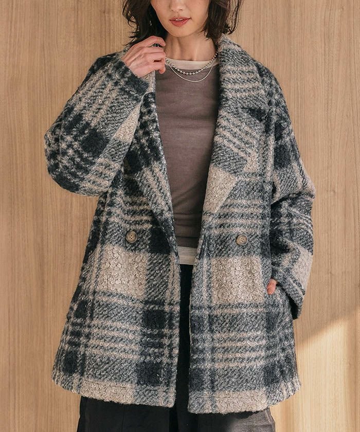 【アクアガレージ/aquagarage】のフェイクリングウールダブルテーラードコート 人気、トレンドファッション・服の通販 founy(ファニー) 　ファッション　Fashion　レディースファッション　Fashion for Women　アウター　Coat / Outerwear Collection　コート・ロングコート・ピーコート　Long Coats, Peacoats & More　秋　Autumn　クラシカル　Classical, Vintage-Inspired　ショルダー　Shoulder, Shoulder Strap　ドロップ　Drop Shoulder, Dropped Style　ポケット　Pocket, Pocket Detail　ロング　Long, Long-Length　冬　Winter / This Winter　送料無料　Free Shipping　プチプライス・低価格　Affordable / Budget Price　エレガント 上品　Elegant　 other-1|ID: prp329100004880780 ipo3291000000036428659