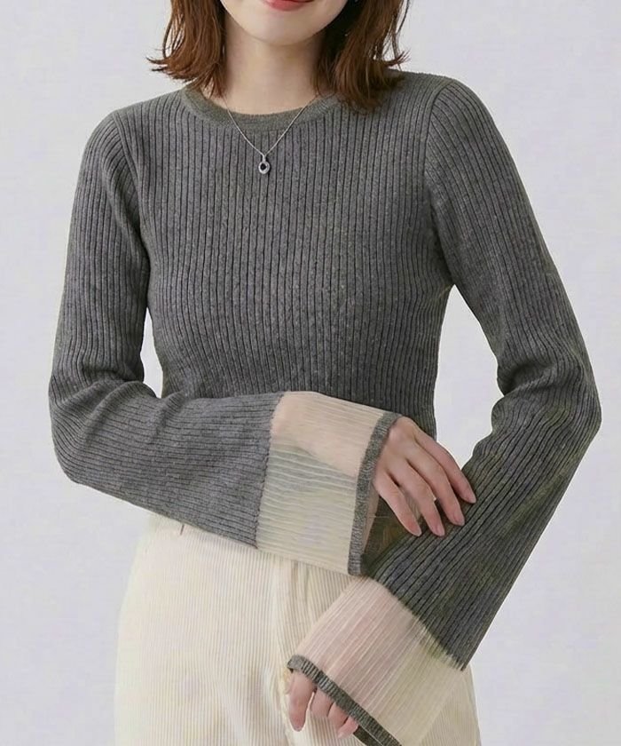 【アクアガレージ/aquagarage】の袖口シアーニットトップス 春 人気、トレンドファッション・服の通販 founy(ファニー) ファッション Fashion レディースファッション Fashion for Women トップス・カットソー Cut & Sew Tops ニット Knit Tops & Sweaters シャツ・ブラウス・オフィスカジュアル Elegant Blouses & Button-Ups ロングTシャツ・Tシャツ Longline T-Shirts & Tees カットソー・ベーシックTシャツ Cut-and-Sewn Tops / Stretch Tees & Basics アクセサリー Fashion Accessories 春 Spring 秋 Autumn カットソー Cut and Sewn Top シンプル Simple, Minimal トレンド Trend, Trending Now なめらか Smooth, Silky Texture バランス Balance, Style Balance ベーシック Basic, Essential ポケット Pocket, Pocket Detail 冬 Winter / This Winter 送料無料 Free Shipping プチプライス・低価格 Affordable / Budget Price エレガント 上品 Elegant ビジネス 仕事 通勤 Business / Work / Commuting other-1|ID: prp329100004890476 ipo3291000000036546635