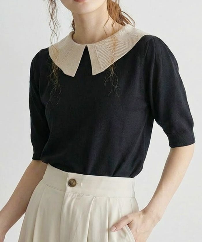 【アクアガレージ/aquagarage】の襟付きサマーニットトップス 人気、トレンドファッション・服の通販 founy(ファニー) ファッション Fashion レディースファッション Fashion for Women トップス・カットソー Cut & Sew Tops ニット Knit Tops & Sweaters シャツ・ブラウス・オフィスカジュアル Elegant Blouses & Button-Ups ロングTシャツ・Tシャツ Longline T-Shirts & Tees カットソー・ベーシックTシャツ Cut-and-Sewn Tops / Stretch Tees & Basics 送料無料 Free Shipping カットソー Cut and Sewn Top プチプライス・低価格 Affordable / Budget Price 夏 Summer 春 Spring other-1|ID: prp329100004891685 ipo3291000000036564635