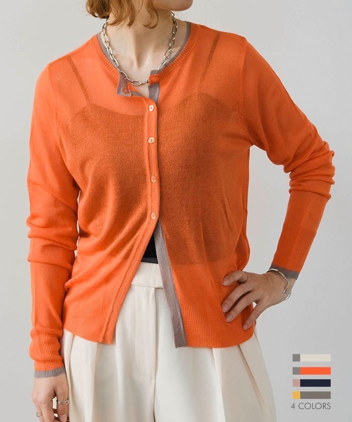 【アクアガレージ/aquagarage】の配色カーディガン 人気、トレンドファッション・服の通販 founy(ファニー) 　ファッション　Fashion　レディースファッション　Fashion for Women　トップス・カットソー　Cut & Sew Tops　カーディガン・羽織り　Layered Style Cardigans　春　Spring　秋　Autumn　カーディガン　Cardigan, Knitwear　シンプル　Simple, Minimal　なめらか　Smooth, Silky Texture　バランス　Balance, Style Balance　フロント　Front, Front Design　ベーシック　Basic, Essential　ポケット　Pocket, Pocket Detail　リラックス　Relax, Relaxed Fit　ロング　Long, Long-Length　送料無料　Free Shipping　プチプライス・低価格　Affordable / Budget Price　夏　Summer　 other-1|ID: prp329100004906885 ipo3291000000036739823