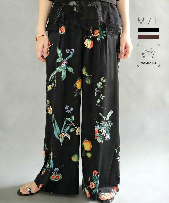 【アクアガレージ/aquagarage】のボタニカル柄ワイドパンツ 人気、トレンドファッション・服の通販 founy(ファニー) 　ファッション　Fashion　レディースファッション　Fashion for Women　パンツ　Pants & Trousers　送料無料　Free Shipping　プチプライス・低価格　Affordable / Budget Price　ボタニカル　Botanical, Floral Pattern　ワイド　Wide, Wide Fit　夏　Summer　春　Spring　 other-1|ID: prp329100004909451 ipo3291000000036776485