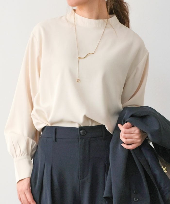 【アクアガレージ/aquagarage】のバンドカラーAラインブラウス 春 人気、トレンドファッション・服の通販 founy(ファニー) 　ファッション　Fashion　レディースファッション　Fashion for Women　トップス・カットソー　Cut & Sew Tops　シャツ・ブラウス・オフィスカジュアル　Elegant Blouses & Button-Ups　送料無料　Free Shipping　プチプライス・低価格　Affordable / Budget Price　冬　Winter / This Winter　春　Spring　秋　Autumn　 other-1|ID: prp329100004909459 ipo3291000000036776515