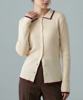 【アクアガレージ/aquagarage】の襟付きリブニットバイカラーカーディガン 春 人気、トレンドファッション・服の通販 founy(ファニー) ファッション Fashion レディースファッション Fashion for Women トップス・カットソー Cut & Sew Tops ニット Knit Tops & Sweaters カーディガン・羽織り Layered Style Cardigans 春 Spring 秋 Autumn カーディガン Cardigan, Knitwear シンプル Simple, Minimal トリミング Trimming, Decorative Edge バランス Balance, Style Balance ポケット Pocket, Pocket Detail 冬 Winter / This Winter 送料無料 Free Shipping プチプライス・低価格 Affordable / Budget Price エレガント 上品 Elegant |ID:prp329100004917521