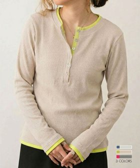 【アクアガレージ/aquagarage】のバイカラーヘンリーネックトップス 人気、トレンドファッション・服の通販 founy(ファニー) ファッション Fashion レディースファッション Fashion for Women トップス・カットソー Cut & Sew Tops シャツ・ブラウス・オフィスカジュアル Elegant Blouses & Button-Ups ロングTシャツ・Tシャツ Longline T-Shirts & Tees カットソー・ベーシックTシャツ Cut-and-Sewn Tops / Stretch Tees & Basics 春 Spring 秋 Autumn カットソー Cut and Sewn Top シンプル Simple, Minimal バランス Balance, Style Balance フロント Front, Front Design ポケット Pocket, Pocket Detail リラックス Relax, Relaxed Fit 送料無料 Free Shipping プチプライス・低価格 Affordable / Budget Price 夏 Summer |ID:prp329100004919122