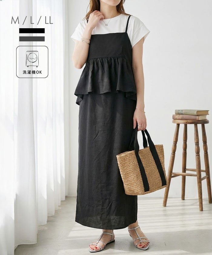 【アクアガレージ/aquagarage】のペプラムキャミワンピース インテリア・キッズ・メンズ・レディースファッション・服の通販 founy(ファニー) https://founy.com/ ファッション Fashion レディースファッション Fashion for Women ワンピース Dresses オールインワン・ワンピース Dresses and Jumpsuits キャミソールワンピース Camisole Dresses インナー Innerwear 春 Spring 秋 Autumn キャミソール Camisole, Spaghetti Strap Top キャミワンピース Cami Dress, Slip Dress シンプル Simple, Minimal デコルテ Décolleté, Neckline フェミニン Feminine, Girly フレア Flare, Flared ペプラム Peplum, Flared Hem ポケット Pocket, Pocket Detail ラップ Wrap, Wrap Design リラックス Relax, Relaxed Fit ロング Long, Long-Length 送料無料 Free Shipping プチプライス・低価格 Affordable / Budget Price 夏 Summer |ID: prp329100004926290 ipo3291000000036964666