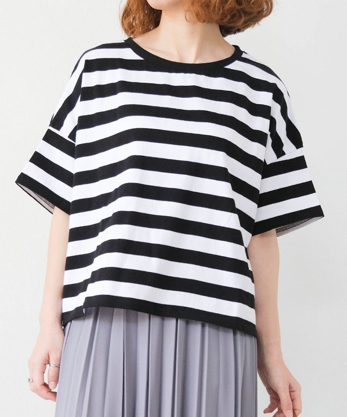 【アクアガレージ/aquagarage】のビッグボーダーTシャツ インテリア・キッズ・メンズ・レディースファッション・服の通販 founy(ファニー) https://founy.com/ ファッション Fashion レディースファッション Fashion for Women トップス・カットソー Cut & Sew Tops シャツ・ブラウス・オフィスカジュアル Elegant Blouses & Button-Ups ロングTシャツ・Tシャツ Longline T-Shirts & Tees カットソー・ベーシックTシャツ Cut-and-Sewn Tops / Stretch Tees & Basics 春 Spring カットソー Cut and Sewn Top ショルダー Shoulder, Shoulder Strap シンプル Simple, Minimal ドロップ Drop Shoulder, Dropped Style バランス Balance, Style Balance ビッグ Big, Oversized ベーシック Basic, Essential ボーダー Border, Stripe ポケット Pocket, Pocket Detail リラックス Relax, Relaxed Fit ロング Long, Long-Length 送料無料 Free Shipping プチプライス・低価格 Affordable / Budget Price 夏 Summer |ID: prp329100004931892 ipo3291000000037016703