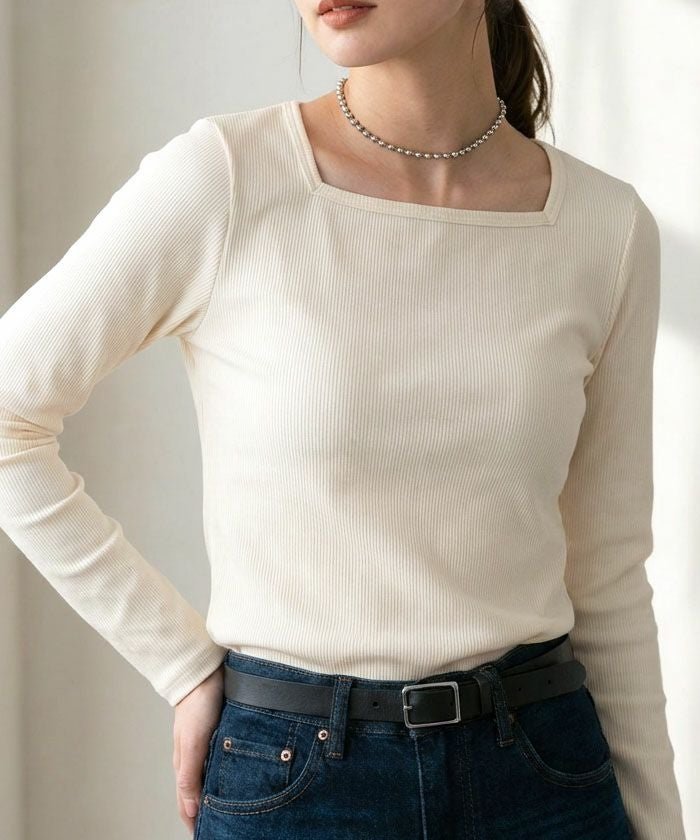 【アクアガレージ/aquagarage】のネックが選べるリブカットソー 春 インテリア・キッズ・メンズ・レディースファッション・服の通販 founy(ファウニー) https://founy.com/ ファッション Fashion レディースファッション Fashion for Women トップス・カットソー Cut & Sew Tops ニット Knit Tops & Sweaters カットソー・ベーシックTシャツ Cut-and-Sewn Tops / Stretch Tees & Basics インナー Innerwear 春 Spring 秋 Autumn スクエア Square, Square Shape セーター Sweater, Knitwear トレンド Trend, Trending Now バランス Balance, Style Balance フィット Fit, Slim Fit フェイス Face, Facial Design ポケット Pocket, Pocket Detail 冬 Winter / This Winter 送料無料 Free Shipping プチプライス・低価格 Affordable / Budget Price エレガント 上品 Elegant |ID: prp329100004931896 ipo3291000000037255169