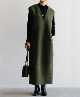 【アクアガレージ/aquagarage】の【最終値下げ価格】フェイクリングウールワンピース 大人の最旬トレンドファッション＆コーディネート founy(ファウニー) ファッション Fashion レディースファッション Fashion for Women ワンピース Dresses シンプル Simple, Minimal スリット Slit, Slit Detail デコルテ Décolleté, Neckline プチプライス・低価格 Affordable / Budget Price ポケット Pocket, Pocket Detail マキシ Maxi, Full Length ロング Long, Long-Length |ID:prp329100004964855