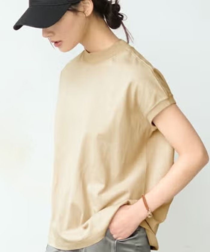【アクアガレージ/aquagarage】のモックネックTシャツ 大人の最旬トレンドファッション＆コーディネート founy(ファウニー) 　ファッション　Fashion　レディースファッション　Fashion for Women　トップス・カットソー　Cut & Sew Tops　シャツ・ブラウス・オフィスカジュアル　Elegant Blouses & Button-Ups　ロングTシャツ・Tシャツ　Longline T-Shirts & Tees　カットソー・ベーシックTシャツ　Cut-and-Sewn Tops / Stretch Tees & Basics　送料無料　Free Shipping　お家時間・ステイホーム　Stay Home / At Home　カットソー　Cut and Sewn Top　スリーブ　Sleeve, Long Sleeve / Short Sleeve　ハイネック　High Neck, Mock Neck　フィット　Fit, Slim Fit　フレンチ　French, French Style　プチプライス・低価格　Affordable / Budget Price　モックネック　Mock Neck, Short Turtleneck　 other-1|ID: prp329100004964918 ipo3291000000037253880