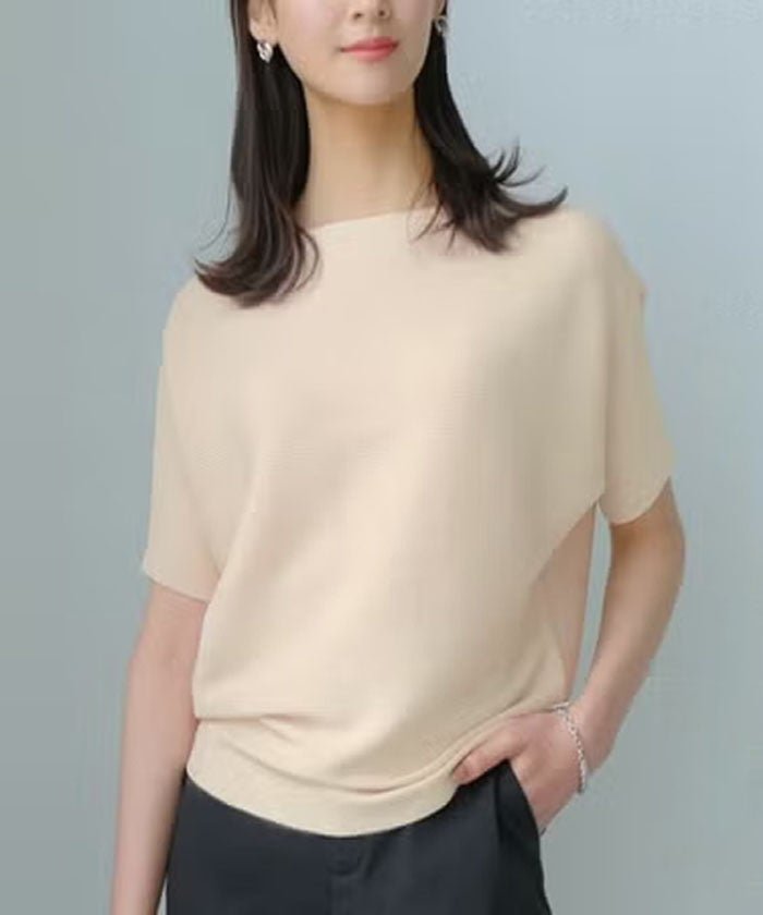 【アクアガレージ/aquagarage】のドルマンスリーブサマーニット インテリア・キッズ・メンズ・レディースファッション・服の通販 founy(ファウニー) https://founy.com/ ファッション Fashion レディースファッション Fashion for Women トップス・カットソー Cut & Sew Tops ニット Knit Tops & Sweaters 送料無料 Free Shipping セーター Sweater, Knitwear プチプライス・低価格 Affordable / Budget Price 半袖 Short Sleeve, Half Sleeve 楽ちん Easy Fit, Comfortable |ID: prp329100004964961 ipo3291000000037253923