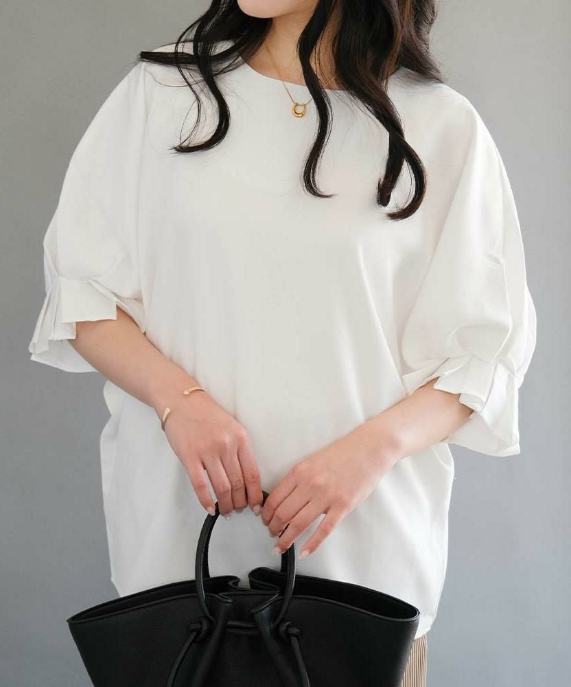 【アクアガレージ/aquagarage】のタックスリーブブラウス 大人の最旬トレンドファッション＆コーディネート founy(ファウニー) 　ファッション　Fashion　レディースファッション　Fashion for Women　トップス・カットソー　Cut & Sew Tops　シャツ・ブラウス・オフィスカジュアル　Elegant Blouses & Button-Ups　送料無料　Free Shipping　スリーブ　Sleeve, Long Sleeve / Short Sleeve　バルーン　Balloon, Balloon Silhouette　プチプライス・低価格　Affordable / Budget Price　 other-1|ID: prp329100004965085 ipo3291000000037254047