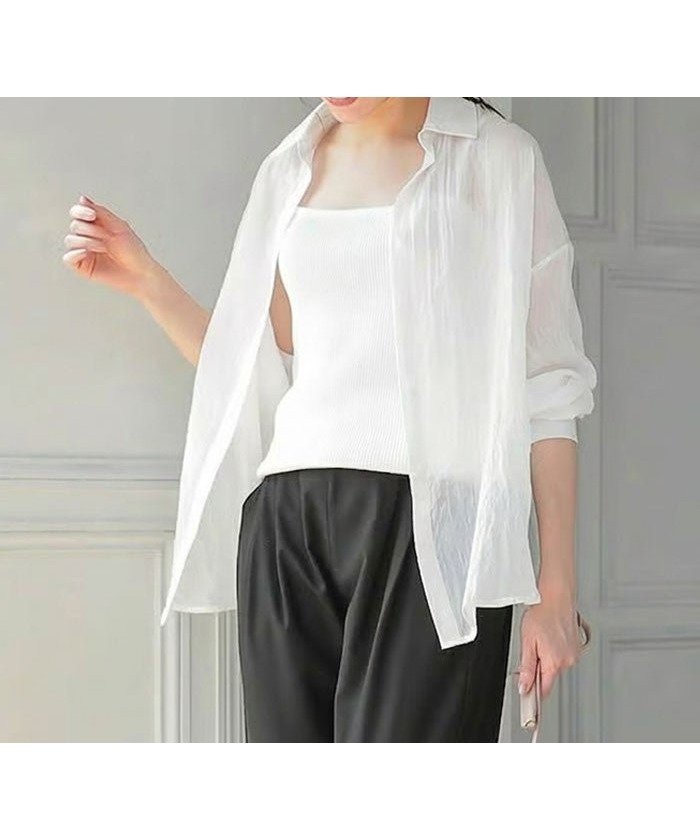 【アクアガレージ/aquagarage】のシアーシャツ 大人の最旬トレンドファッション＆コーディネート founy(ファウニー) 　ファッション　Fashion　レディースファッション　Fashion for Women　トップス・カットソー　Cut & Sew Tops　シャツ・ブラウス・オフィスカジュアル　Elegant Blouses & Button-Ups　送料無料　Free Shipping　おすすめ　Recommended / Our Picks　シアー　Sheer, See-Through　ショルダー　Shoulder, Shoulder Strap　ドロップ　Drop Shoulder, Dropped Style　プチプライス・低価格　Affordable / Budget Price　ベーシック　Basic, Essential　 other-1|ID: prp329100004965537 ipo3291000000037254501