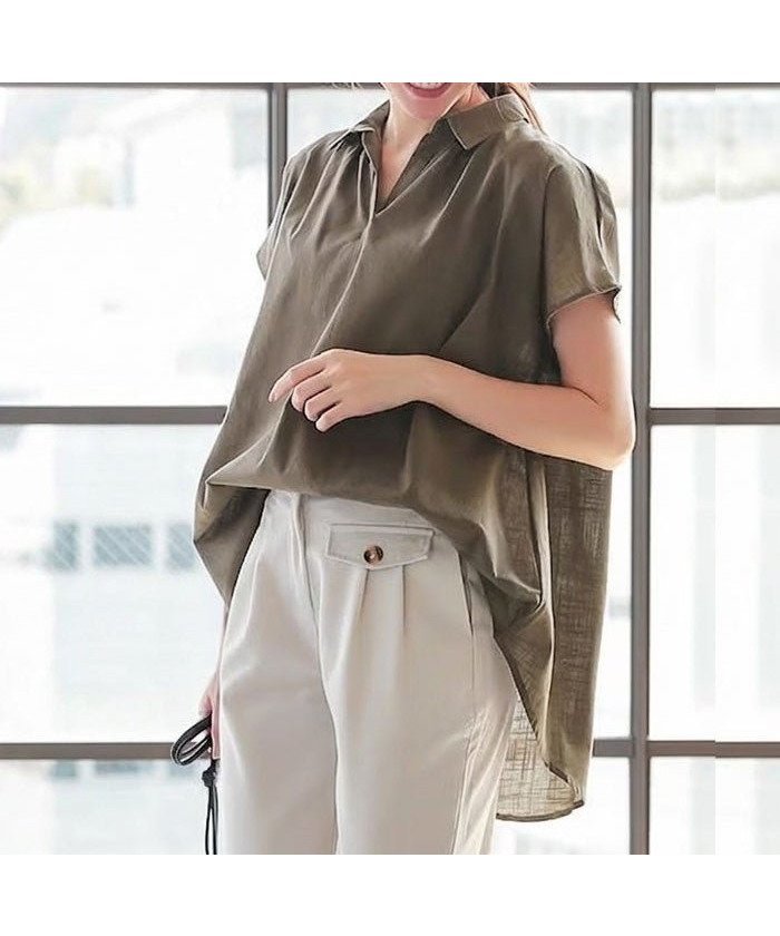 【アクアガレージ/aquagarage】のスキッパーシャツ 大人の最旬トレンドファッション＆コーディネート founy(ファウニー) 　ファッション　Fashion　レディースファッション　Fashion for Women　トップス・カットソー　Cut & Sew Tops　シャツ・ブラウス・オフィスカジュアル　Elegant Blouses & Button-Ups　送料無料　Free Shipping　スキッパー　Skipper, Open Collar　プチプライス・低価格　Affordable / Budget Price　 other-1|ID: prp329100004965549 ipo3291000000037254513