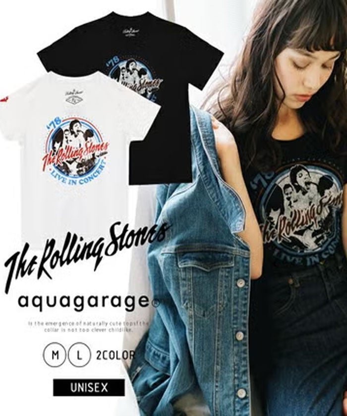 【アクアガレージ/aquagarage】のTシャツ ザ・ローリング・ストーンズ THE ROLLING STONES 大人の最旬トレンドファッション＆コーディネート founy(ファウニー) 　ファッション　Fashion　レディースファッション　Fashion for Women　トップス・カットソー　Cut & Sew Tops　シャツ・ブラウス・オフィスカジュアル　Elegant Blouses & Button-Ups　ロングTシャツ・Tシャツ　Longline T-Shirts & Tees　カットソー・ベーシックTシャツ　Cut-and-Sewn Tops / Stretch Tees & Basics　送料無料　Free Shipping　カットソー　Cut and Sewn Top　プチプライス・低価格　Affordable / Budget Price　メンズ　Men's, Menswear　 other-1|ID: prp329100004965719 ipo3291000000037254693