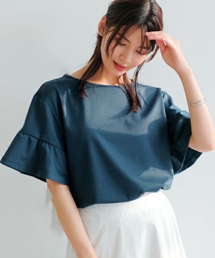 【アクアガレージ/aquagarage】の袖フリル プルオーバー インテリア・キッズ・メンズ・レディースファッション・服の通販 founy(ファウニー) https://founy.com/ ファッション Fashion レディースファッション Fashion for Women トップス・カットソー Cut & Sew Tops シャツ・ブラウス・オフィスカジュアル Elegant Blouses & Button-Ups ロングTシャツ・Tシャツ Longline T-Shirts & Tees カジュアルプルオーバー・ニットトップス Pullovers & Knit Tops / Casual Pullovers カットソー・ベーシックTシャツ Cut-and-Sewn Tops / Stretch Tees & Basics 送料無料 Free Shipping カットソー Cut and Sewn Top スリーブ Sleeve, Long Sleeve / Short Sleeve トレンド Trend, Trending Now フリル Frill, Ruffle フレア Flare, Flared プチプライス・低価格 Affordable / Budget Price |ID: prp329100004965943 ipo3291000000037255113