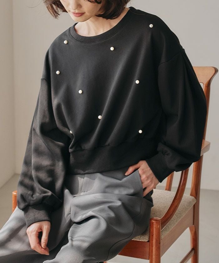 【アクアガレージ/aquagarage】の袖ボリュームパールトップス インテリア・キッズ・メンズ・レディースファッション・服の通販 founy(ファウニー) https://founy.com/ ファッション Fashion レディースファッション Fashion for Women トップス・カットソー Cut & Sew Tops レディースパーカー・カジュアルフーディー Casual Hoodies & Sweatshirts スウェット・クルーネックトップス Sweatshirts & Crewnecks / Relaxed Fit Sweat Tops プチプライス・低価格 Affordable / Budget Price 冬 Winter / This Winter 秋 Autumn |ID: prp329100004965978 ipo3291000000037255192