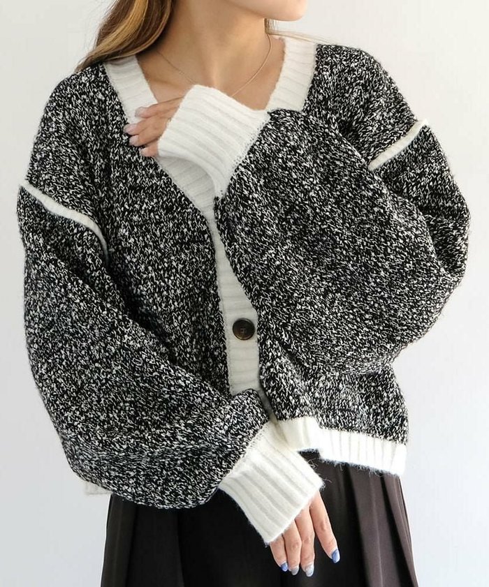 【アクアガレージ/aquagarage】の配色MIXニットカーディガン インテリア・キッズ・メンズ・レディースファッション・服の通販 founy(ファウニー) https://founy.com/ ファッション Fashion レディースファッション Fashion for Women トップス・カットソー Cut & Sew Tops ニット Knit Tops & Sweaters カーディガン・羽織り Layered Style Cardigans 送料無料 Free Shipping カーディガン Cardigan, Knitwear プチプライス・低価格 Affordable / Budget Price 冬 Winter / This Winter 秋 Autumn |ID: prp329100004966039 ipo3291000000037255320