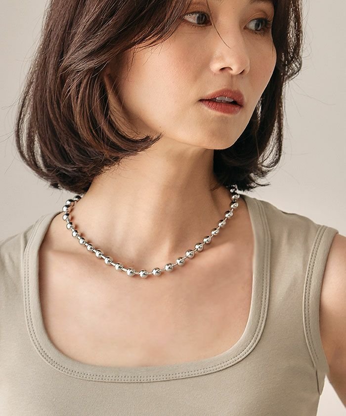 【アクアガレージ/aquagarage】のボールチェーンネックレス インテリア・キッズ・メンズ・レディースファッション・服の通販 founy(ファウニー) https://founy.com/ ファッション Fashion レディースファッション Fashion for Women ジュエリー Jewelry ネックレス Necklaces & Pendants 送料無料 Free Shipping アクセサリー Fashion Accessories シンプル Simple, Minimal スウェット / スエット Sweatshirt, Sweatwear スタイリッシュ Stylish, Fashionable チェーン Chain, Chain Strap デコルテ Décolleté, Neckline ネックレス Necklace, Pendant Necklace プチプライス・低価格 Affordable / Budget Price メタリック Metallic, Shiny Finish |ID: prp329100004966172 ipo3291000000037255668