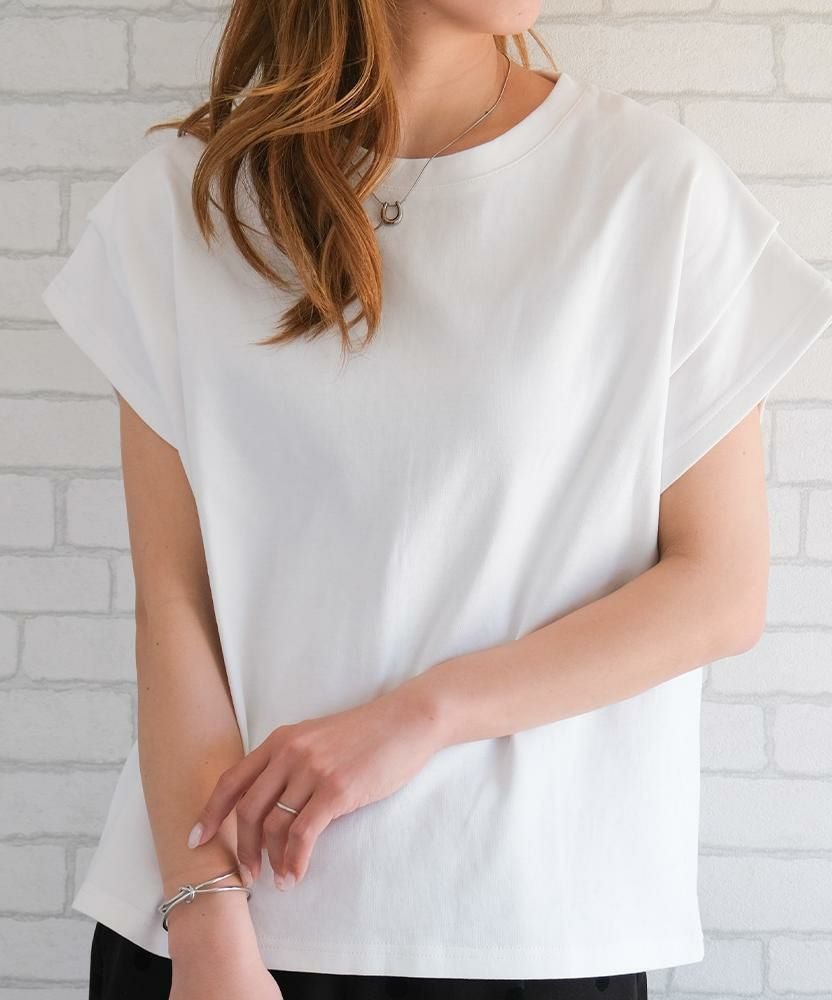 【アクアガレージ/aquagarage】のショルダータックトップス|二の腕カバー×着映えデザイン|春夏の万能プルオーバー| 大人の最旬トレンドファッション＆コーディネート founy(ファウニー) 　ファッション　Fashion　レディースファッション　Fashion for Women　トップス・カットソー　Cut & Sew Tops　シャツ・ブラウス・オフィスカジュアル　Elegant Blouses & Button-Ups　ロングTシャツ・Tシャツ　Longline T-Shirts & Tees　カジュアルプルオーバー・ニットトップス　Pullovers & Knit Tops / Casual Pullovers　カットソー・ベーシックTシャツ　Cut-and-Sewn Tops / Stretch Tees & Basics　インナー　Innerwear　春　Spring　カットソー　Cut and Sewn Top　ショルダー　Shoulder, Shoulder Strap　シンプル　Simple, Minimal　ジャケット　Jacket, Outerwear　ポケット　Pocket, Pocket Detail　リラックス　Relax, Relaxed Fit　S/S・春夏　SS, Spring/Summer, Warm Season　送料無料　Free Shipping　プチプライス・低価格　Affordable / Budget Price　夏　Summer　エレガント 上品　Elegant　 other-1|ID: prp329100004966253 ipo3291000000037255864