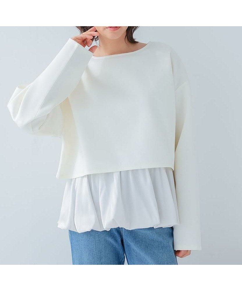 【アクアガレージ/aquagarage】のバルーンレイヤードトップス 春 大人の最旬トレンドファッション＆コーディネート founy(ファウニー) 　ファッション　Fashion　レディースファッション　Fashion for Women　トップス・カットソー　Cut & Sew Tops　シャツ・ブラウス・オフィスカジュアル　Elegant Blouses & Button-Ups　ロングTシャツ・Tシャツ　Longline T-Shirts & Tees　カットソー・ベーシックTシャツ　Cut-and-Sewn Tops / Stretch Tees & Basics　送料無料　Free Shipping　おすすめ　Recommended / Our Picks　カットソー　Cut and Sewn Top　タイトスカート　Pencil Skirt, Tight Skirt　バルーン　Balloon, Balloon Silhouette　プチプライス・低価格　Affordable / Budget Price　冬　Winter / This Winter　春　Spring　秋　Autumn　 other-1|ID: prp329100004966308 ipo3291000000037256004