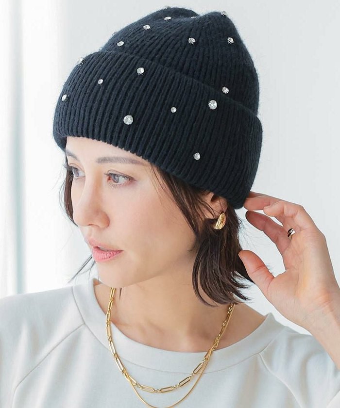 【アクアガレージ/aquagarage】のビジューニット帽 インテリア・キッズ・メンズ・レディースファッション・服の通販 founy(ファウニー) https://founy.com/ ファッション Fashion レディースファッション Fashion for Women トップス・カットソー Cut & Sew Tops ニット Knit Tops & Sweaters キャップ&ハット Hats & Caps 送料無料 Free Shipping ビジュー Bijou, Jewel-like Accent プチプライス・低価格 Affordable / Budget Price 帽子 Hat, Headwear |ID: prp329100004966429 ipo3291000000037256302