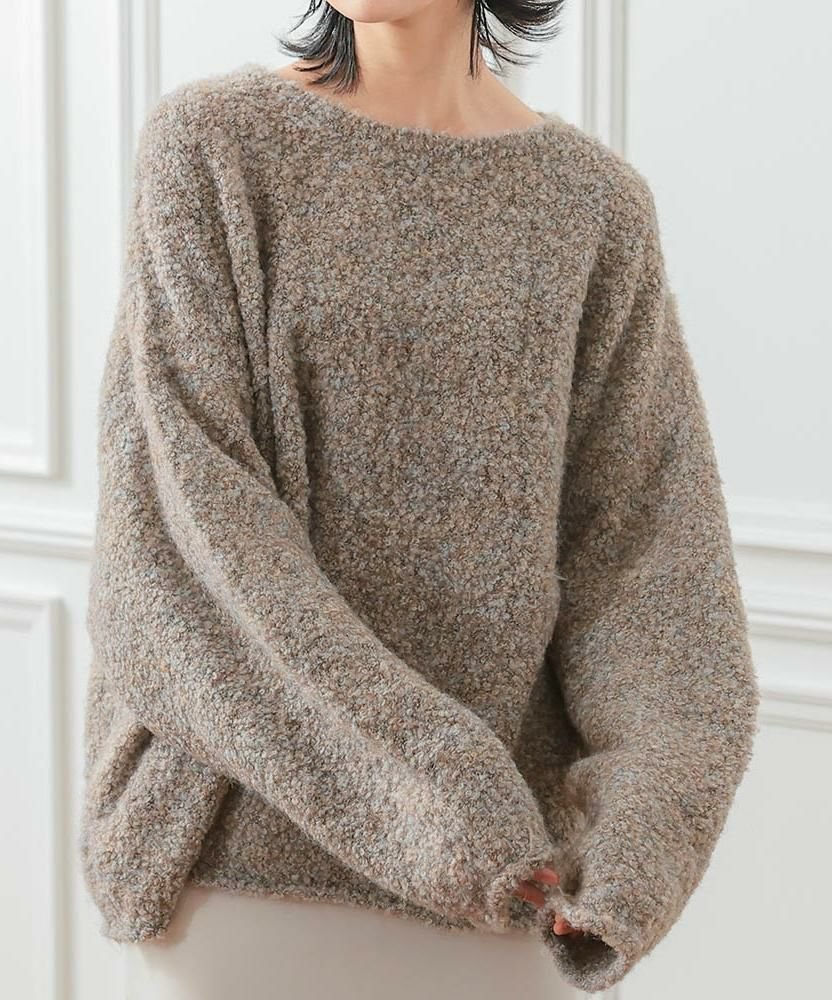 【アクアガレージ/aquagarage】のオーバーサイズブークレニット 大人の最旬トレンドファッション＆コーディネート founy(ファウニー) 　ファッション　Fashion　レディースファッション　Fashion for Women　トップス・カットソー　Cut & Sew Tops　ニット　Knit Tops & Sweaters　送料無料　Free Shipping　セーター　Sweater, Knitwear　プチプライス・低価格　Affordable / Budget Price　ミックス　Mix, Mixed Style　冬　Winter / This Winter　秋　Autumn　 other-1|ID: prp329100004966450 ipo3291000000037256355