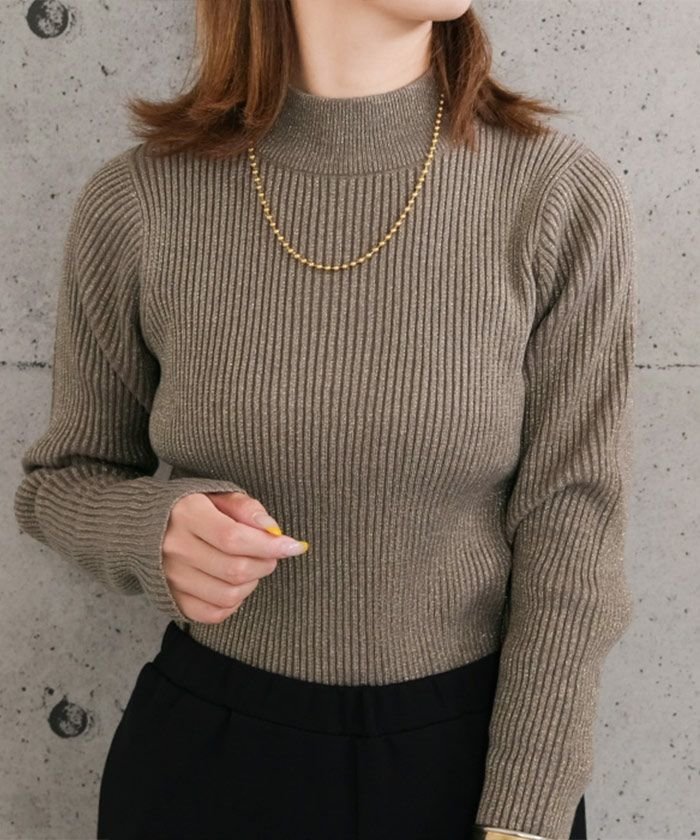 【アクアガレージ/aquagarage】のラメボトルネックリブトップス 春 大人の最旬トレンドファッション＆コーディネート founy(ファウニー) 　ファッション　Fashion　レディースファッション　Fashion for Women　トップス・カットソー　Cut & Sew Tops　ニット　Knit Tops & Sweaters　送料無料　Free Shipping　インナー　Innerwear　カットオフ　Cut-Off Design　セーター　Sweater, Knitwear　バランス　Balance, Style Balance　プチプライス・低価格　Affordable / Budget Price　エレガント 上品　Elegant　冬　Winter / This Winter　春　Spring　秋　Autumn　 other-1|ID: prp329100004966514 ipo3291000000037256531