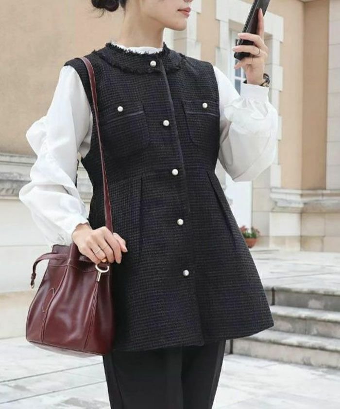 【アクアガレージ/aquagarage】のツイードジレ インテリア・キッズ・メンズ・レディースファッション・服の通販 founy(ファウニー) https://founy.com/ ファッション Fashion レディースファッション Fashion for Women アウター Coat / Outerwear Collection トップス・カットソー Cut & Sew Tops ベスト&ジレ / 重ね着スタイル Vests & Gilets 送料無料 Free Shipping エレガント 上品 Elegant ツイード Twill, Twill Weave プチプライス・低価格 Affordable / Budget Price ベスト Vest, Waistcoat |ID: prp329100004966569 ipo3291000000037256696