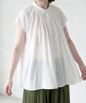 【アクアガレージ/aquagarage】 楊柳フレンチスリーブブラウス大人の最旬トレンドファッション＆コーディネート founy(ファウニー) ファッション Fashion レディースファッション Fashion for Women トップス・カットソー Cut & Sew Tops シャツ・ブラウス・オフィスカジュアル Elegant Blouses & Button-Ups 春 Spring シンプル Simple, Minimal スリーブ Sleeve, Long Sleeve / Short Sleeve バランス Balance, Style Balance フレンチ French, French Style ポケット Pocket, Pocket Detail リラックス Relax, Relaxed Fit 送料無料 Free Shipping プチプライス・低価格 Affordable / Budget Price 夏 Summer エレガント 上品 Elegant |ID:prp329100004992419