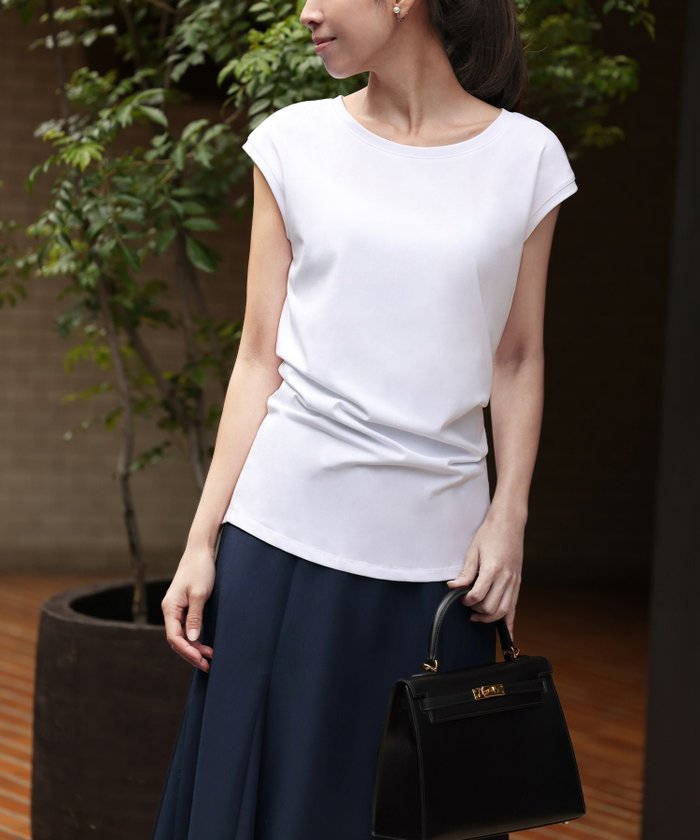 【フロリア/Flolia】の【オフィスもセレモニーも使える】洗えるフレンチスリーブクルーネックカットソー インテリア・キッズ・メンズ・レディースファッション・服の通販 founy(ファニー) https://founy.com/ ファッション Fashion レディースファッション Fashion for Women トップス・カットソー Cut & Sew Tops カットソー・ベーシックTシャツ Cut-and-Sewn Tops / Stretch Tees & Basics 新作・新入荷 New Arrivals / New In セレモニー Ceremony プチプライス・低価格 Affordable / Budget Price 洗える Machine Washable |ID: prp329100003801080 ipo3291000000036171445