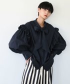 【エルフランク/ELFRANK】の2WAYボウタイ袖フリルブラウス 人気、トレンドファッション・服の通販 founy(ファニー) ファッション Fashion レディースファッション WOMEN トップス・カットソー Tops/Tshirt シャツ/ブラウス Shirts/Blouses 春 Spring 洗える Washable 秋 Autumn/Fall カフス Cuffs ショルダー Shoulder ドロップ Drop フリル Frills ブロード Broad リボン Ribbon ロング Long NEW・新作・新着・新入荷 New Arrivals プチプライス・低価格 Affordable thumbnail ネイビー|ID: prp329100003801095 ipo3291000000024996199