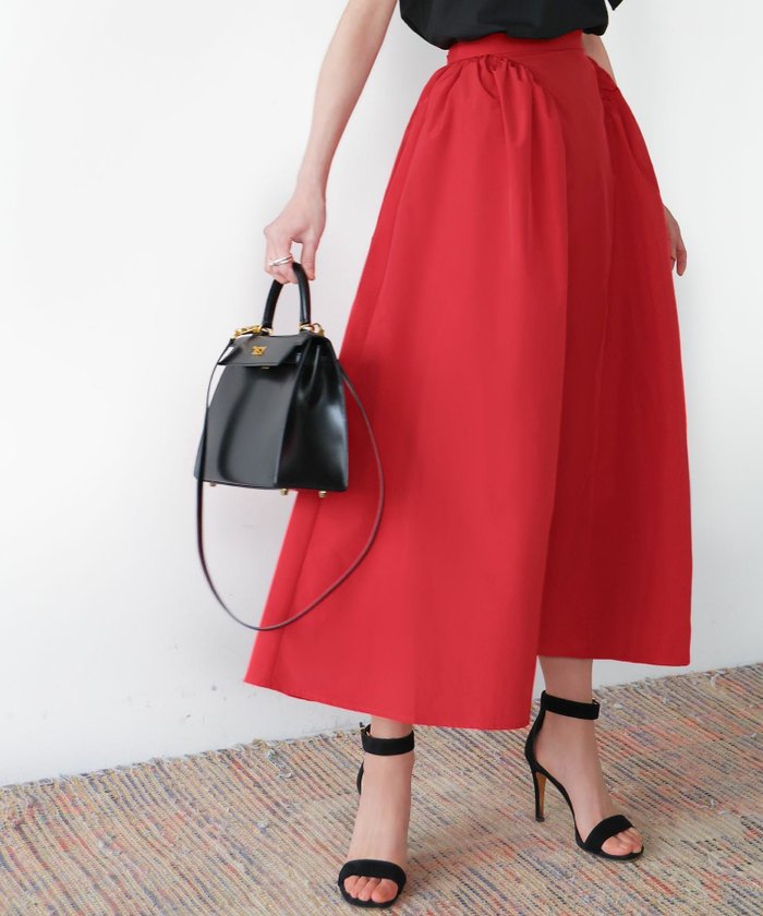 【エルフランク/ELFRANK】のサイドギャザーフレアミモレ丈スカート Washable インテリア・キッズ・メンズ・レディースファッション・服の通販 founy(ファニー) https://founy.com/ ファッション Fashion レディースファッション Fashion for Women スカート Skirts 新作・新入荷 New Arrivals / New In プチプライス・低価格 Affordable / Budget Price |ID: prp329100003801105 ipo3291000000036171482