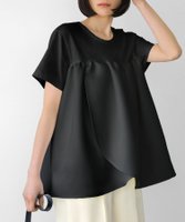 【エルフランク/ELFRANK】の【2WAY 着回しを楽しめる】自宅で洗えるサテンドッキングカットソー 人気、トレンドファッション・服の通販 founy(ファニー) ファッション Fashion レディースファッション Fashion for Women トップス・カットソー Cut & Sew Tops カットソー・ベーシックTシャツ Cut-and-Sewn Tops / Stretch Tees & Basics 新作・新入荷 New Arrivals / New In カットソー Cut and Sewn Top コンパクト Compact, Small Size サテン Satin, Glossy Fabric デコルテ Décolleté, Neckline フォルム Silhouette, Form プチプライス・低価格 Affordable / Budget Price ヨーク Yoke, Yoke Design エレガント 上品 Elegant 洗える Machine Washable |ID:prp329100003801145