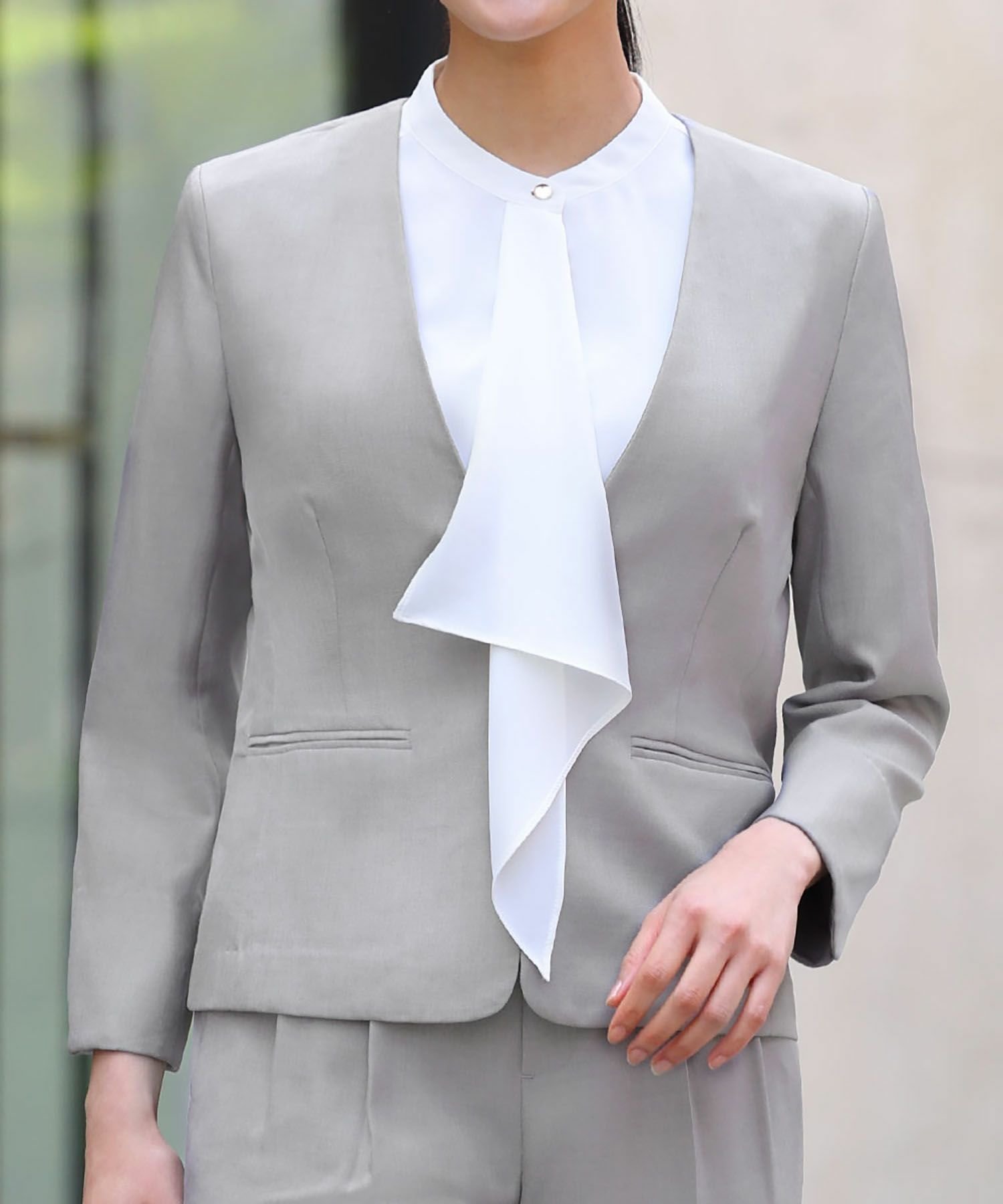 【フロリア/Flolia】の洗えるノーカラーシンプルジャケット 人気、トレンドファッション・服の通販 founy(ファニー) 　ファッション　Fashion　レディースファッション　Fashion for Women　アウター　Coat / Outerwear Collection　レディースジャケット・軽アウター　Jackets　新作・新入荷　New Arrivals / New In　プチプライス・低価格　Affordable / Budget Price　洗える　Machine Washable　 other-1|ID: prp329100003801184 ipo3291000000035901988