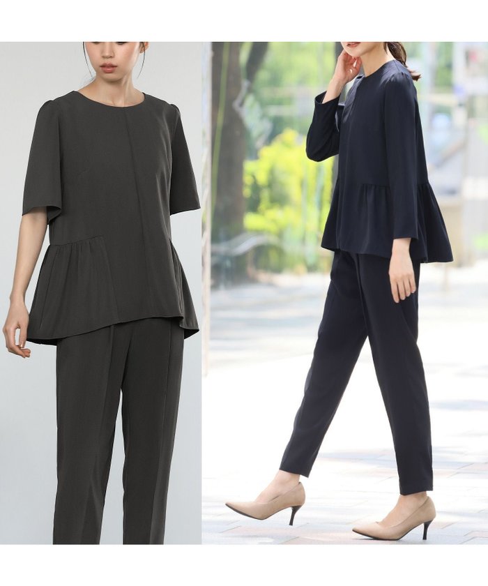 【フロリア/Flolia】の【選べる2タイプ】洗えるペプラムブラウス&テーパードパンツのセットアップセレモニースーツ インテリア・キッズ・メンズ・レディースファッション・服の通販 founy(ファニー) https://founy.com/ ファッション Fashion レディースファッション Fashion for Women セットアップ Matching Sets レディースパンツ・ボトムス Pants & Trousers / Bottoms スーツ Business Suits & Workwear スーツパンツ・ドレスパンツ Suit Pants / Office Trousers / Dress Pants スーツセット・2点セット・レディーススーツ Suit Sets / 2-Piece Suits / Office Suit Sets 新作・新入荷 New Arrivals / New In プチプライス・低価格 Affordable / Budget Price ペプラム Peplum, Flared Hem 洗える Machine Washable |ID: prp329100003801186 ipo3291000000036171616