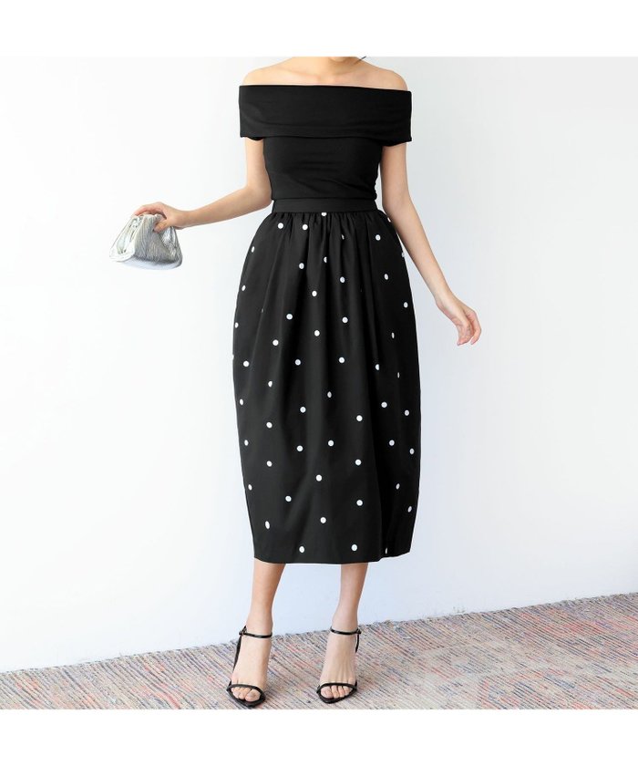 【エルフランク/ELFRANK】のドットプリントコクーンミモレ丈スカート Washable インテリア・キッズ・メンズ・レディースファッション・服の通販 founy(ファニー) https://founy.com/ ファッション Fashion レディースファッション Fashion for Women スカート Skirts 新作・新入荷 New Arrivals / New In プチプライス・低価格 Affordable / Budget Price |ID: prp329100003801188 ipo3291000000035901854