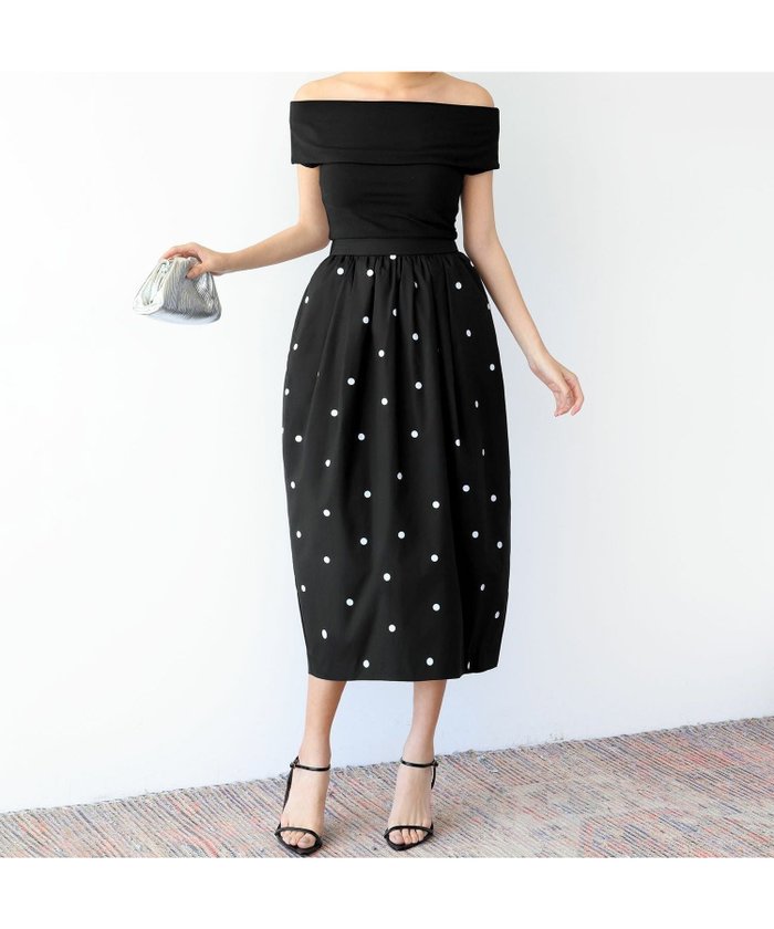 【エルフランク/ELFRANK】のドットプリントコクーンミモレ丈スカート Washable インテリア・キッズ・メンズ・レディースファッション・服の通販 founy(ファニー) https://founy.com/ ファッション Fashion レディースファッション Fashion for Women スカート Skirts 新作・新入荷 New Arrivals / New In プチプライス・低価格 Affordable / Budget Price |ID: prp329100003801188 ipo3291000000036171117