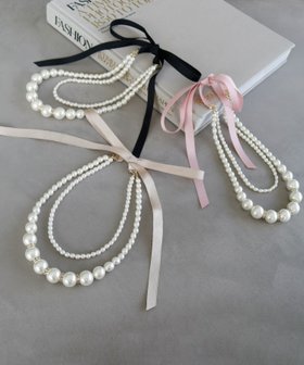 【ガール/GIRL】 大小パール&ビジューグログランリボン2連ネックレス人気、トレンドファッション・服の通販 founy(ファニー) ファッション Fashion レディースファッション Fashion for Women ジュエリー Jewelry ネックレス Necklaces & Pendants 新作・新入荷 New Arrivals / New In ネックレス Necklace, Pendant Necklace パール Pearl, Pearl Accent プチプライス・低価格 Affordable / Budget Price |ID:prp329100003801327