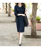 【フロリア/Flolia】のセットアップ風トロンプルイユセレモニーワンピース ネイビー|ID: prp329100003801482 ipo3291000000024997766