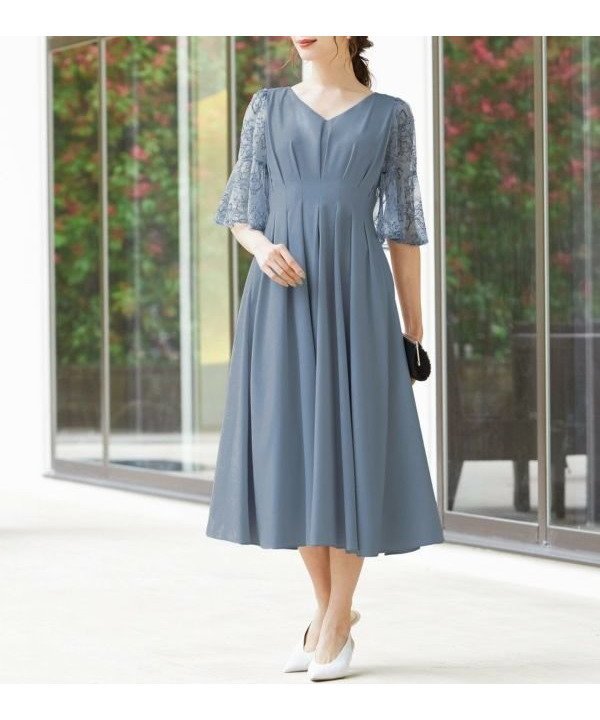 【ガール/GIRL】の【選べる2タイプ】レース素材フレアスリーブXライン結婚式ワンピースドレス インテリア・キッズ・メンズ・レディースファッション・服の通販 founy(ファニー) ファッション Fashion レディースファッション Fashion for Women ワンピース Dresses フォーマル・パーティードレス・結婚式用ドレス Elegant & Casual Dresses エレガント 上品 Elegant ジョーゼット Georgette, Semi-Sheer Fabric スリーブ Sleeve, Long Sleeve / Short Sleeve ドレス Dress, One-Piece ドレープ Drape, Draping Fabric フェミニン Feminine, Girly フォルム Silhouette, Form フレア Flare, Flared レース Lace, Lace Fabric 新作・新入荷 New Arrivals / New In プチプライス・低価格 Affordable / Budget Price 結婚式 Wedding 二次会 After Party ブルー|ID: prp329100003801521 ipo3291000000024997926