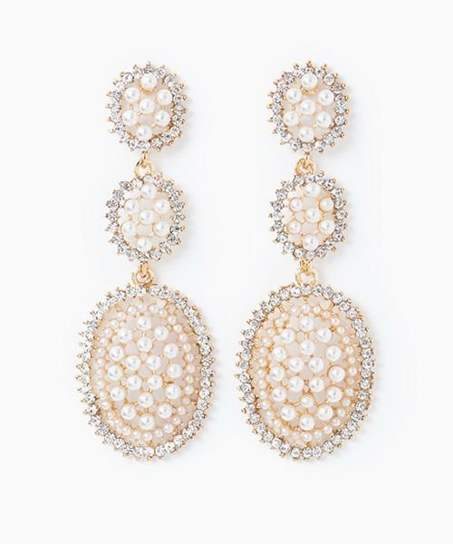 【ガール/GIRL】のパール&ラインストーン3連オーバルモチーフ大ぶりピアス 人気、トレンドファッション・服の通販 founy(ファニー) 　ファッション　Fashion　レディースファッション　Fashion for Women　新作・新入荷　New Arrivals / New In　オーバル　Oval Design　ストーン　Stone, Gem-Like　パール　Pearl, Pearl Accent　プチプライス・低価格　Affordable / Budget Price　モチーフ　Motif, Design Theme　 other-1|ID: prp329100003801577 ipo3291000000035902011