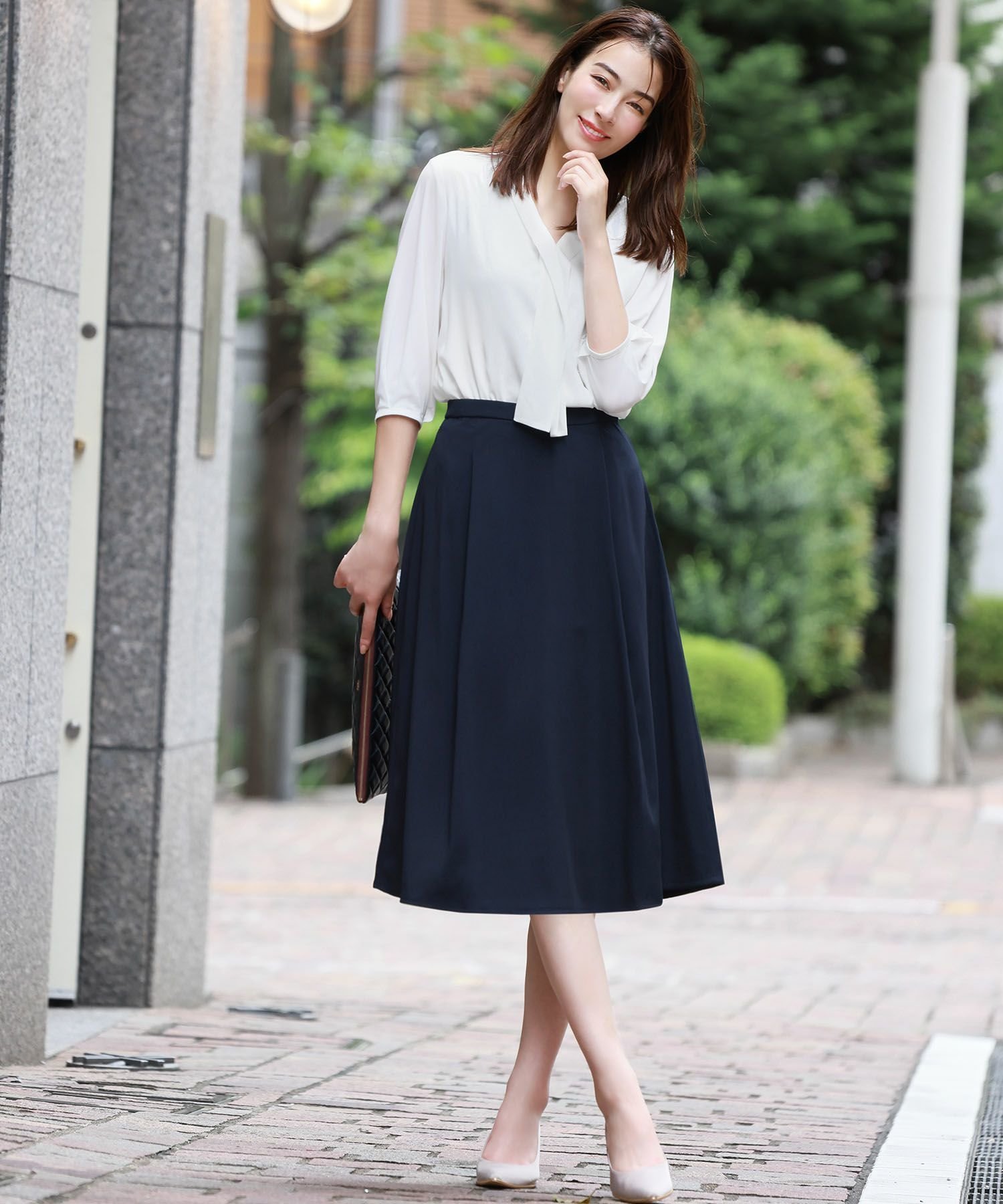 【フロリア/Flolia】の【在庫限りの限定プライス】洗えるハイウエストひざ丈ビジネスフレアスカート 人気、トレンドファッション・服の通販 founy(ファニー) 　ファッション　Fashion　レディースファッション　Fashion for Women　スカート　Skirts　Aライン・フレアスカート　A-Line & Flared Skirts　新作・新入荷　New Arrivals / New In　プチプライス・低価格　Affordable / Budget Price　洗える　Machine Washable　 other-1|ID: prp329100003801611 ipo3291000000035902029